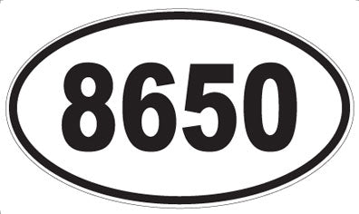 8650 - Oval Sticker