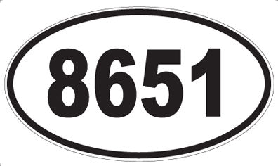 8651 - Oval Sticker