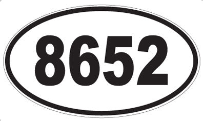 8652 - Oval Sticker