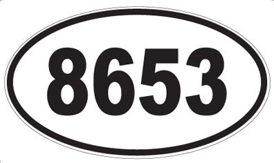 8653 - Oval Sticker
