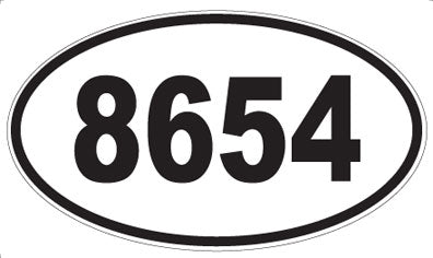 8654 - Oval Sticker