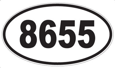 8655 - Oval Sticker