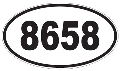 8658 - Oval Sticker