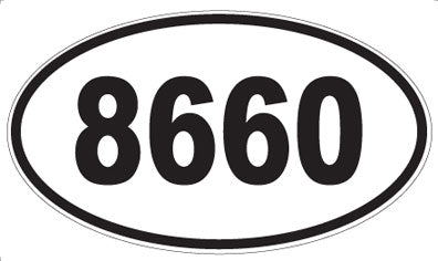 8660 - Oval Sticker