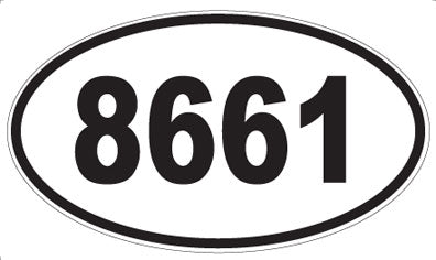 8661 - Oval Sticker