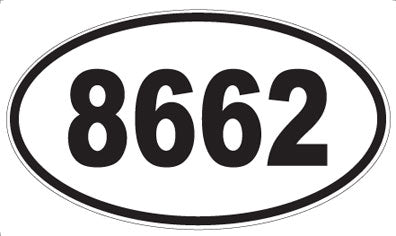 8662 - Oval Sticker