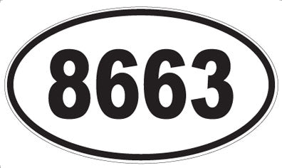 8663 - Oval Sticker