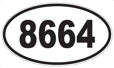8664 - Oval Sticker