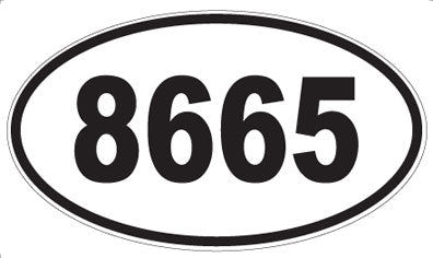 8665 - Oval Sticker