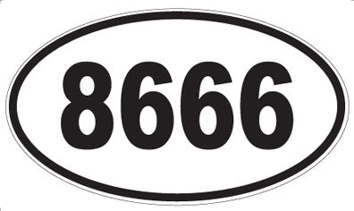 8666 - Oval Sticker