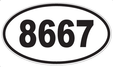 8667 - Oval Sticker