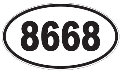 8668 - Oval Sticker