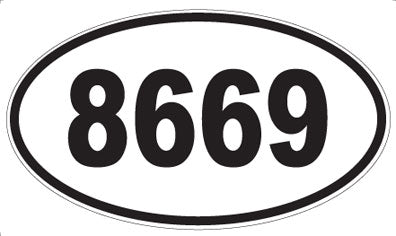 8669 - Oval Sticker