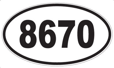 8670 - Oval Sticker