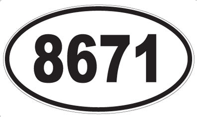 8671 - Oval Sticker