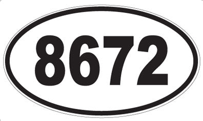 8672 - Oval Sticker