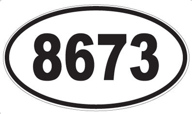 8673 - Oval Sticker
