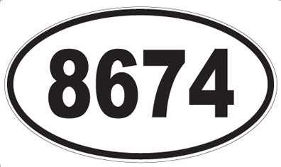 8674 - Oval Sticker