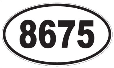 8675 - Oval Sticker