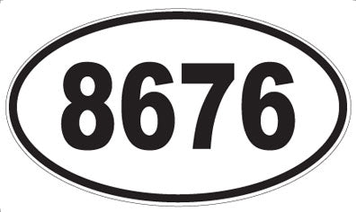8676 - Oval Sticker