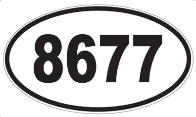 8677 - Oval Sticker