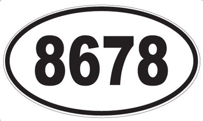 8678 - Oval Sticker