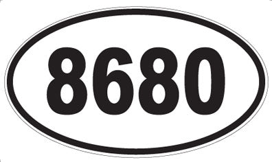 8680 - Oval Sticker