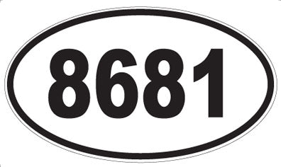8681 - Oval Sticker