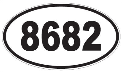 8682 - Oval Sticker