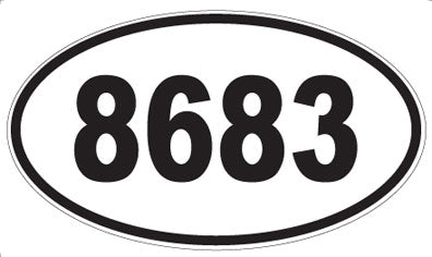 8683 - Oval Sticker