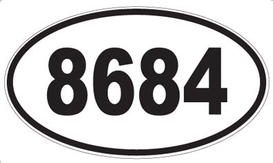 8684 - Oval Sticker