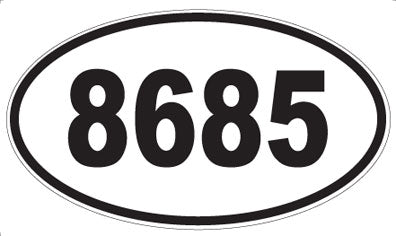 8685 - Oval Sticker