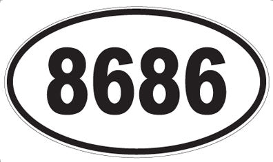 8686 - Oval Sticker