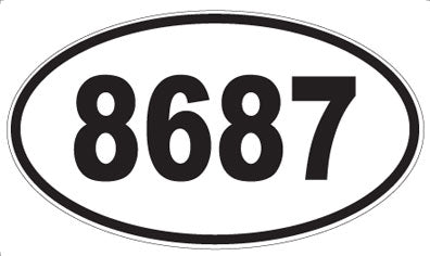 8687 - Oval Sticker