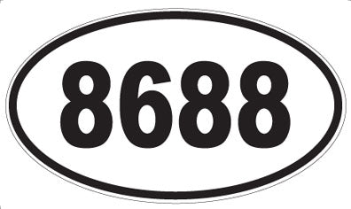 8688 - Oval Sticker