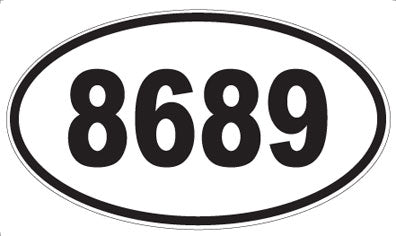 8689 - Oval Sticker