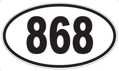 868 - Oval Sticker