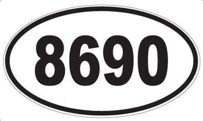 8690 - Oval Sticker