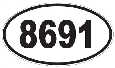 8691 - Oval Sticker