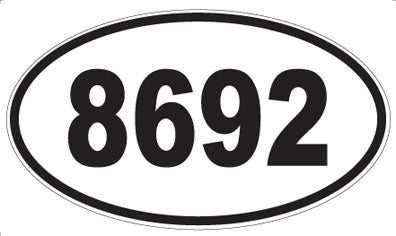 8692 - Oval Sticker