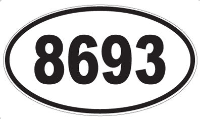 8693 - Oval Sticker