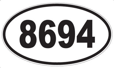 8694 - Oval Sticker