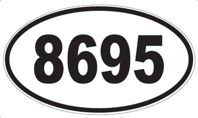 8695 - Oval Sticker