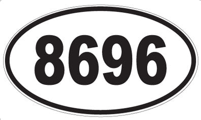 8696 - Oval Sticker