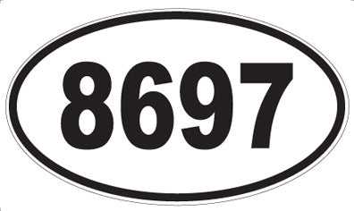 8697 - Oval Sticker