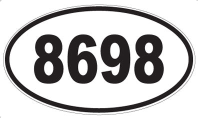 8698 - Oval Sticker