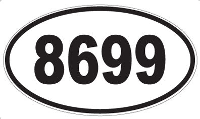 8699 - Oval Sticker