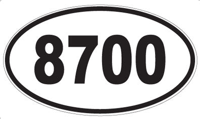 8700 - Oval Sticker