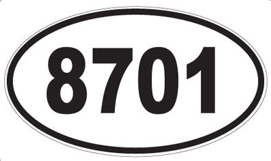 8701 - Oval Sticker