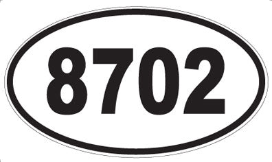 8702 - Oval Sticker